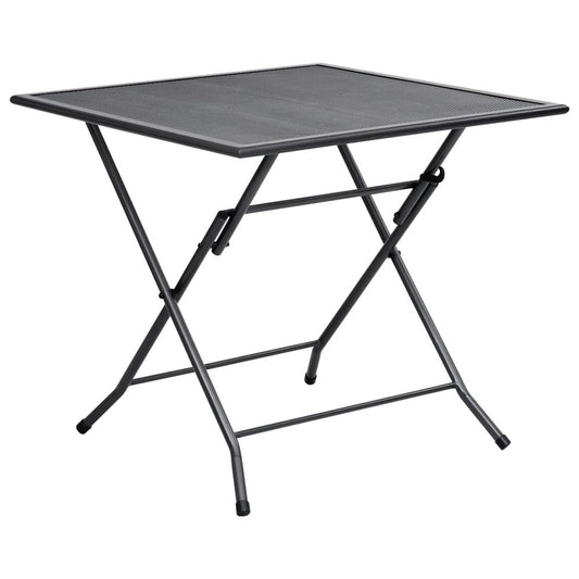 vidaXL Folding Mesh Table 31.5"x31.5"x28.3" Steel Anthracite, 310151