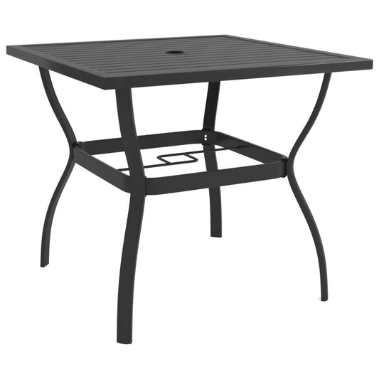 vidaXL Garden Table Anthracite 32.1"x32.1"x28.3" Steel, 312168