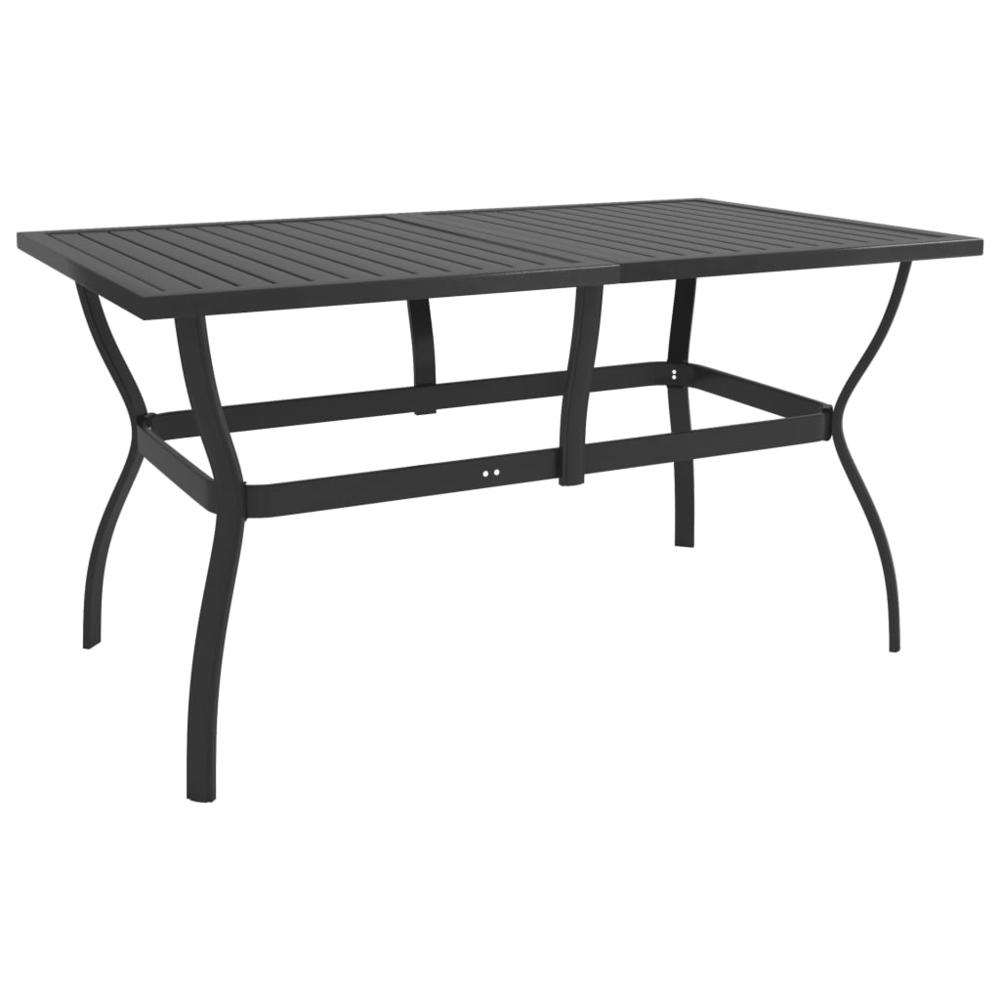 vidaXL Garden Table Anthracite 55.1"x31.5"x28.3" Steel, 312169