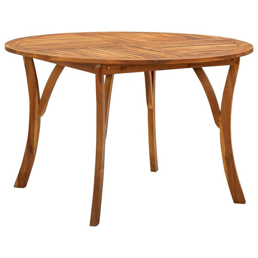 vidaXL Garden Table √ò47.2" Solid Acacia Wood 0620