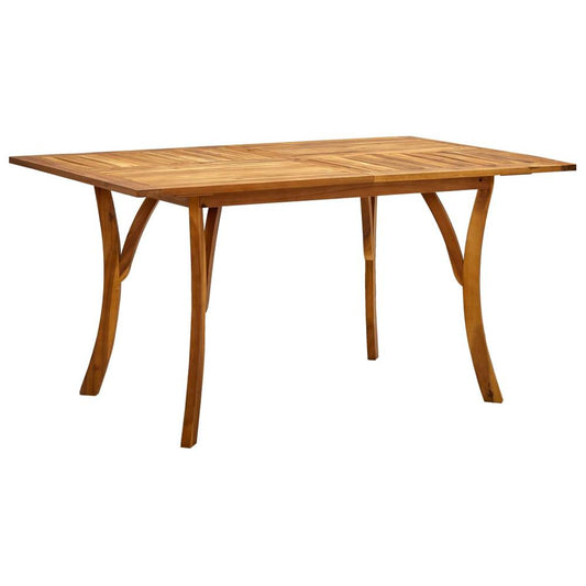 vidaXL Garden Table 59.1"x35.4"x29.5" Solid Acacia Wood 0625