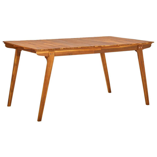 vidaXL Garden Table 59.1"x35.4"x29.5" Solid Acacia Wood 0627