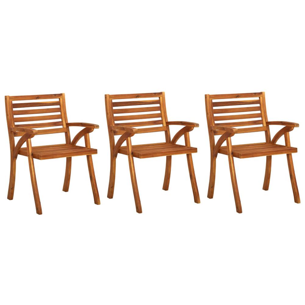 vidaXL Garden Chairs 3 pcs Solid Acacia Wood 0630