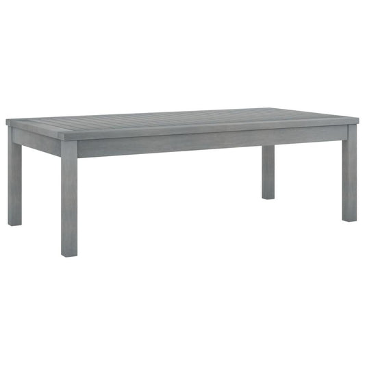 vidaXL Coffee Table 39.4"x19.7"x13" Gray Solid Acacia Wood 1828