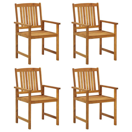 vidaXL Director's Chairs 4 pcs Solid Acacia Wood 1848