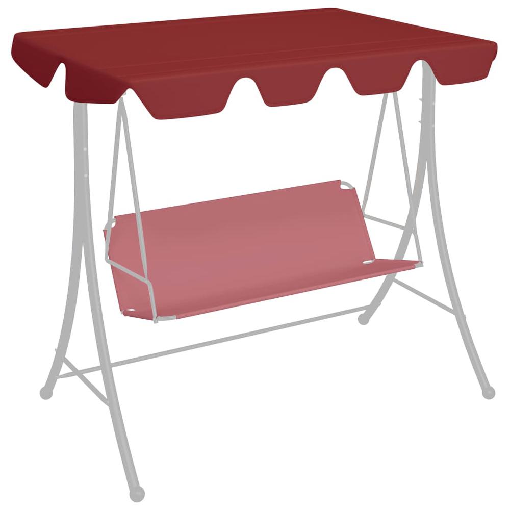 vidaXL Replacement Canopy for Garden Swing Wine Red 89"x73.2" 270 g/m√Ç¬≤, 312094