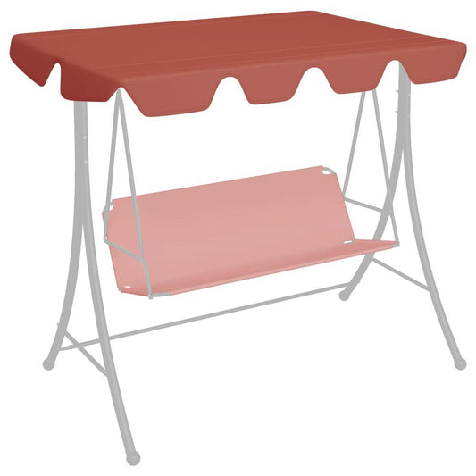 vidaXL Replacement Canopy for Garden Swing Terracotta 75.6"x57.9" 270 g/m√Ç¬≤, 312100