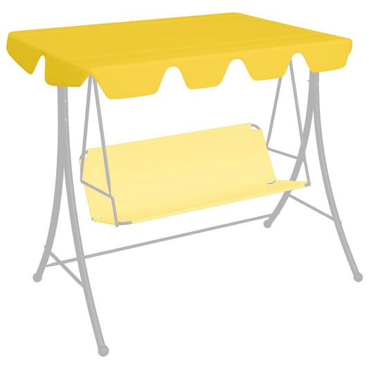 vidaXL Replacement Canopy for Garden Swing Yellow 75.6"x57.9" 270 g/m√Ç¬≤, 312104