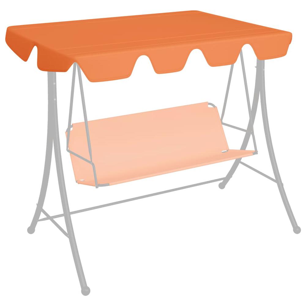 vidaXL Replacement Canopy for Garden Swing Orange 75.6"x57.9" 270 g/m√Ç¬≤, 312105