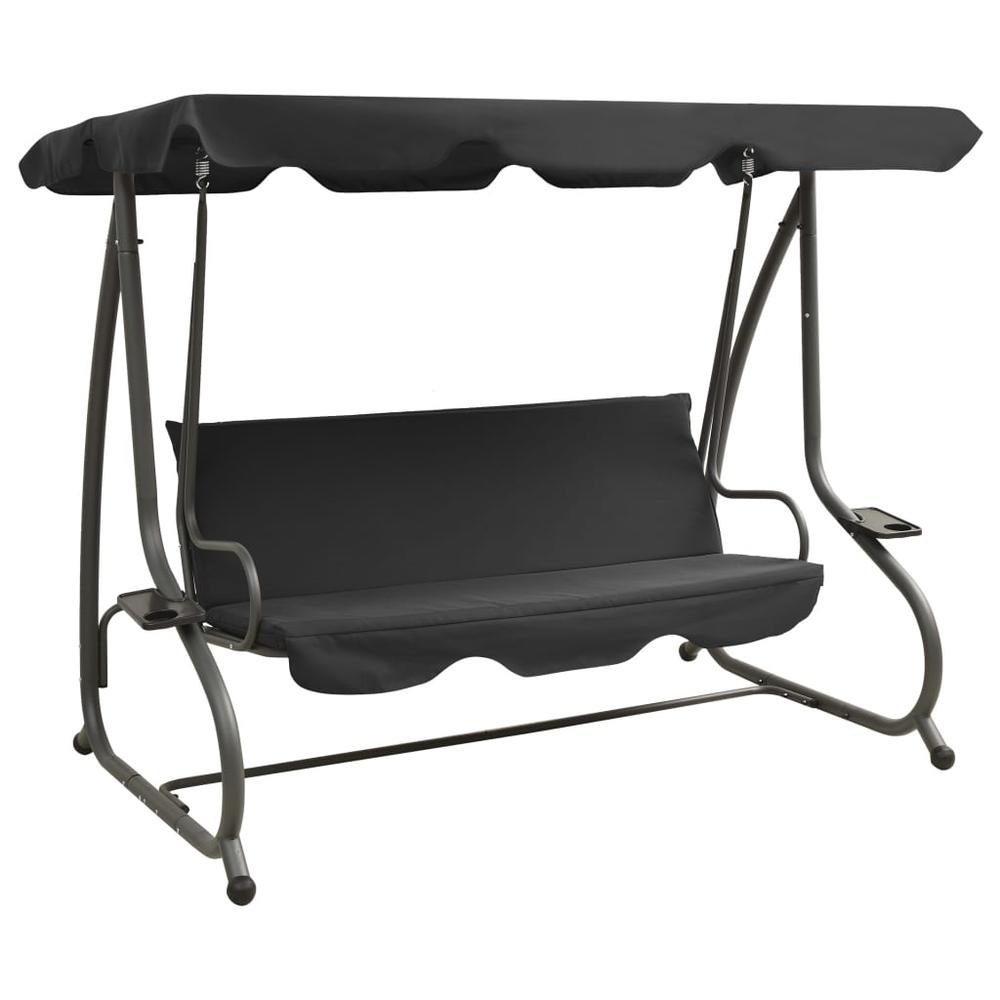 vidaXL Outdoor Swing Bench with Canopy Anthracite 3339