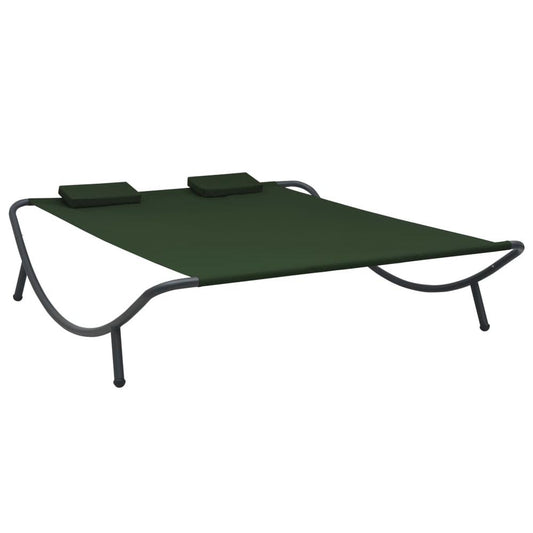 vidaXL Outdoor Lounge Bed Fabric Green 3530