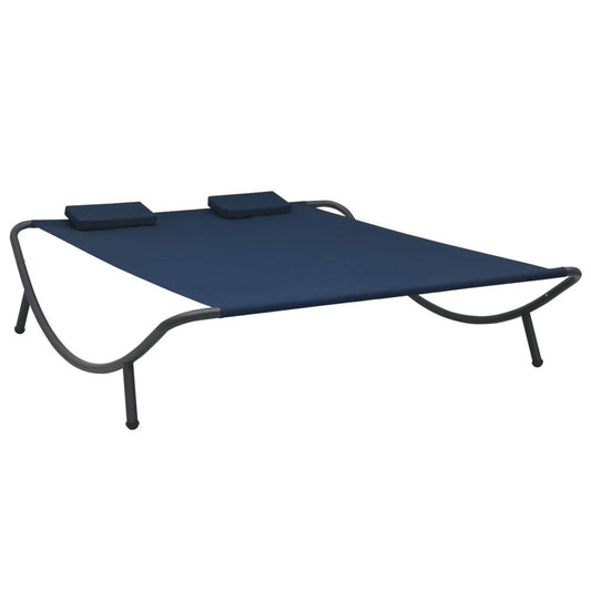 vidaXL Outdoor Lounge Bed Fabric Blue 3531