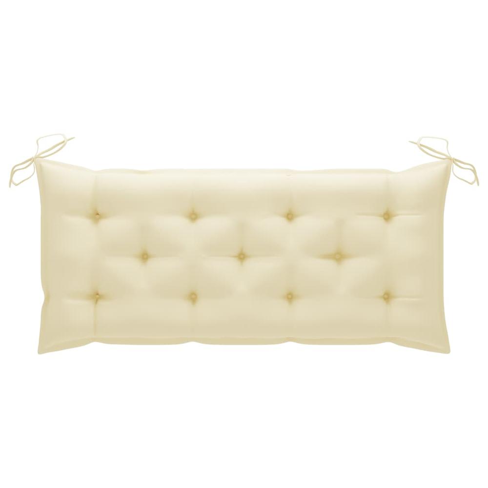 vidaXL Garden Bench Cushion Cream White 47.2"x19.7"x2.8" Fabric, 314946