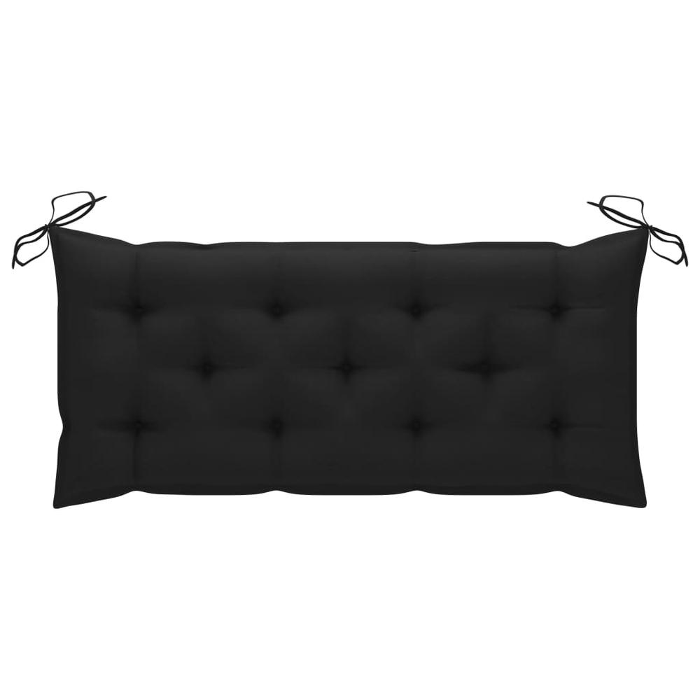 vidaXL Garden Bench Cushion Black 47.2"x19.7"x2.8" Fabric, 314951