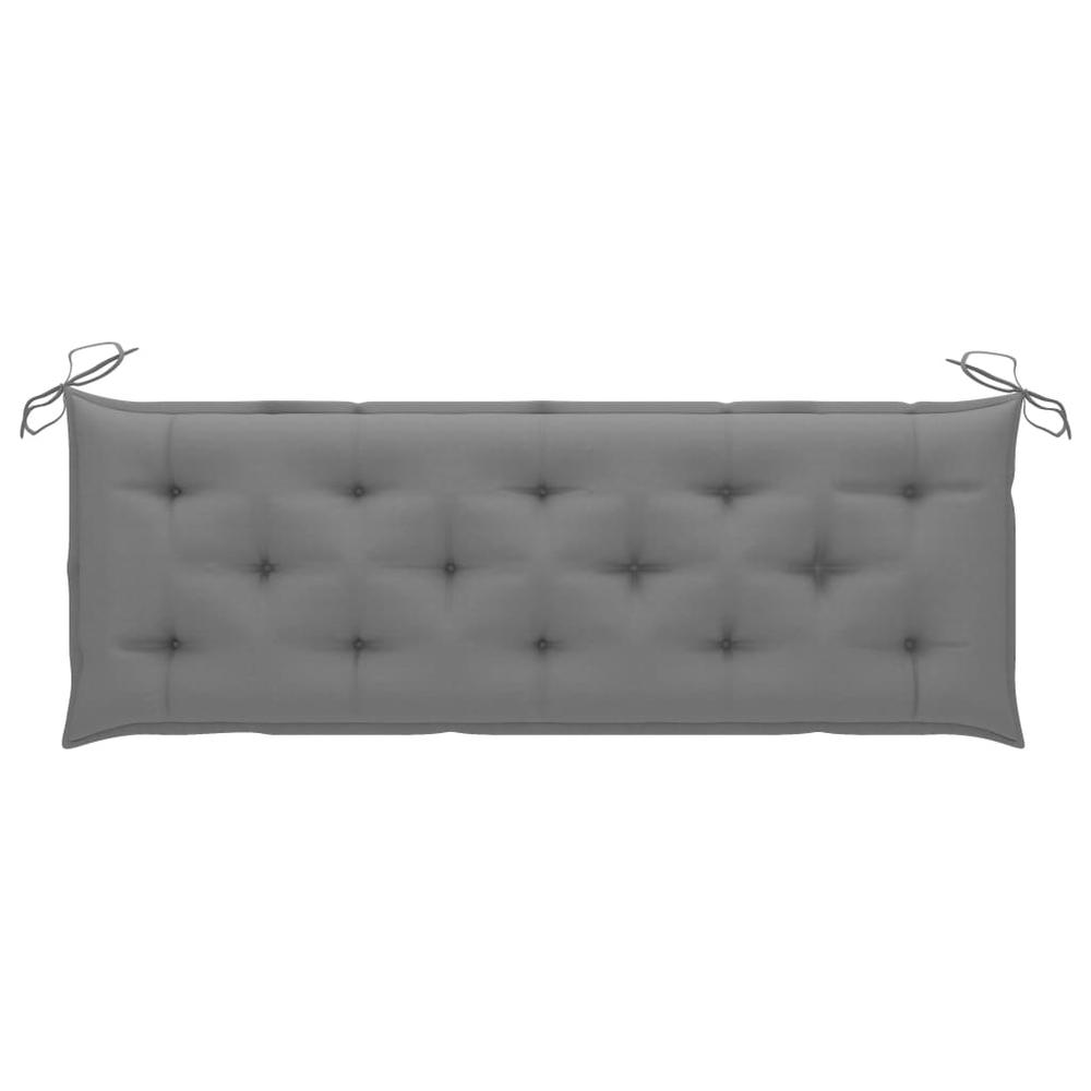 vidaXL Garden Bench Cushion Gray 59.1"x19.7"x2.8" Fabric, 314957