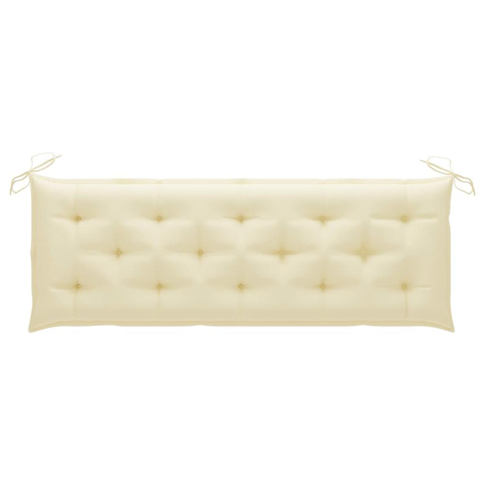 vidaXL Garden Bench Cushion Cream White 59.1"x19.7"x2.8" Fabric, 314958