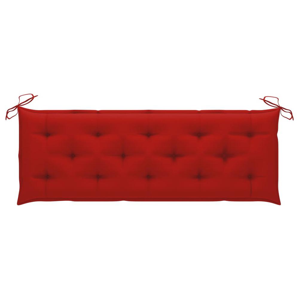 vidaXL Garden Bench Cushion Red 59.1"x19.7"x2.8" Fabric, 314962