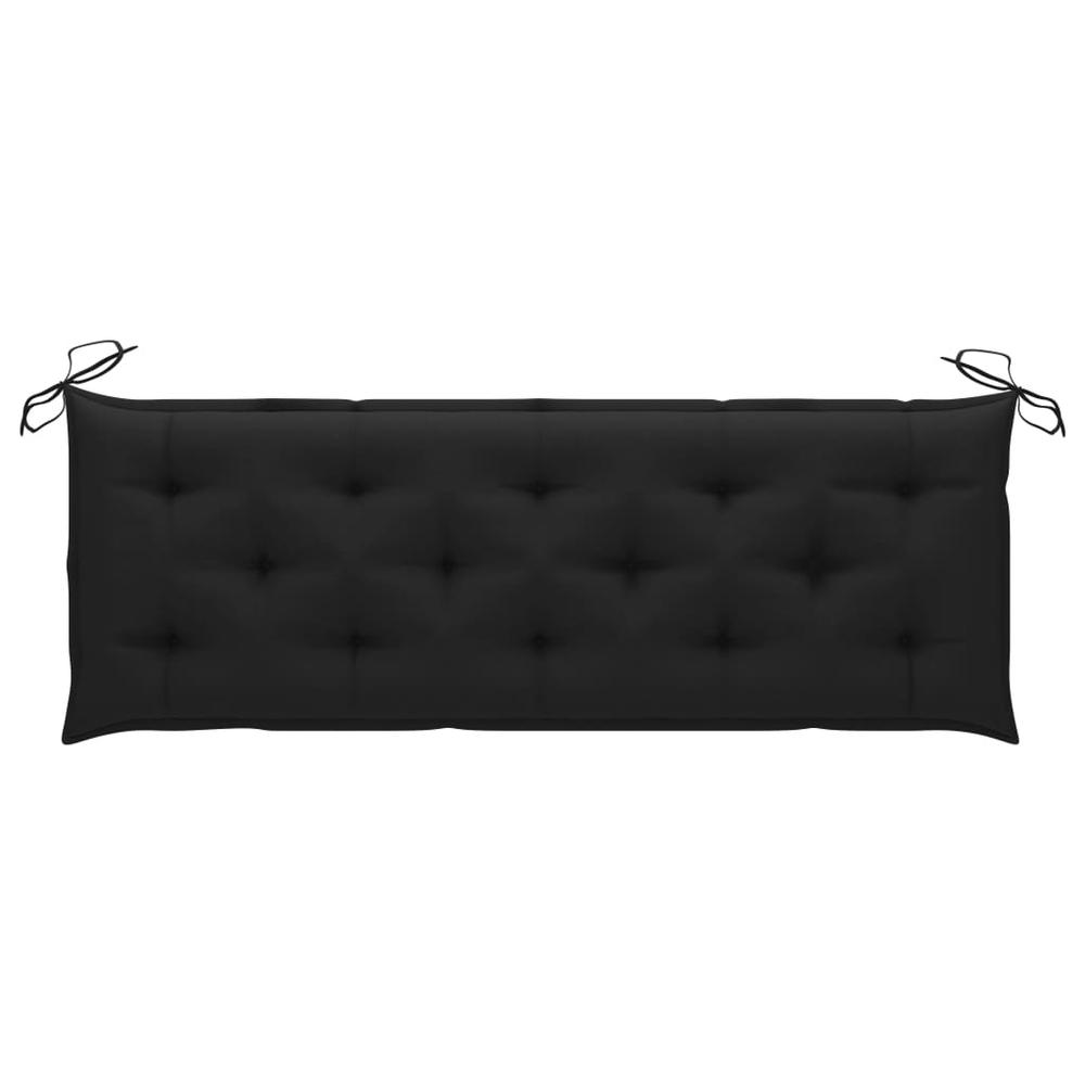 vidaXL Garden Bench Cushion Black 59.1"x19.7"x2.8" Fabric, 314963