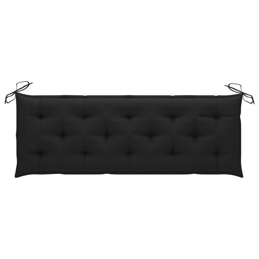 vidaXL Garden Bench Cushion Black 59.1"x19.7"x2.8" Fabric, 314963