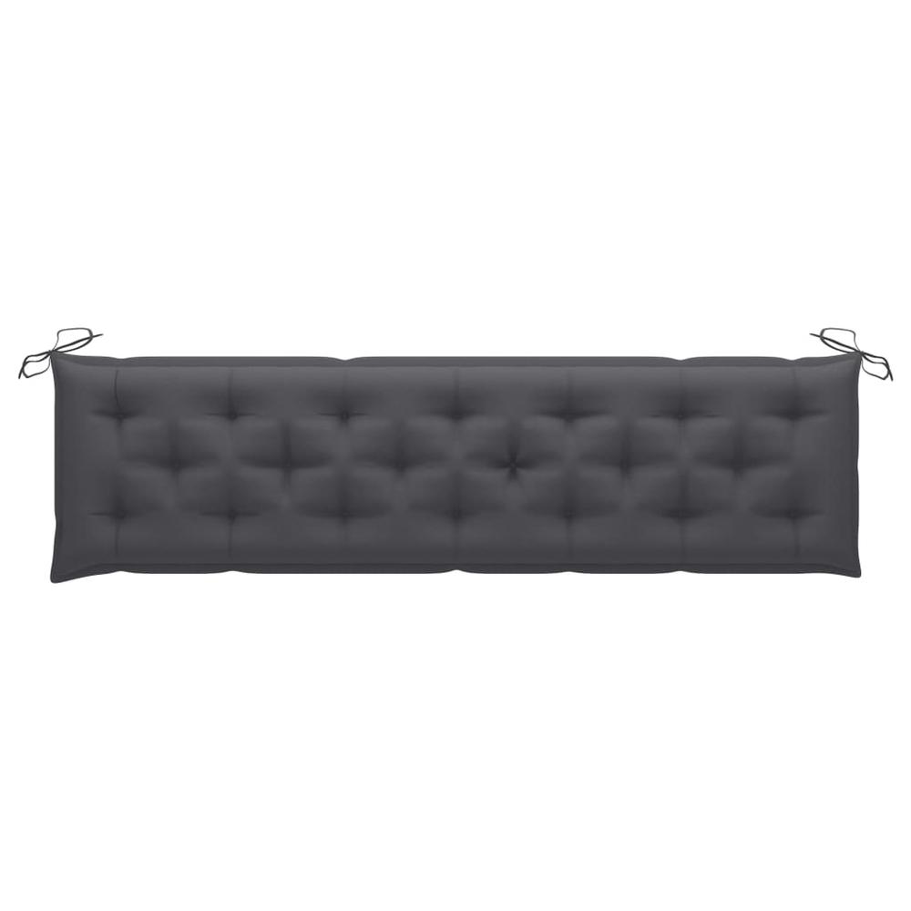 vidaXL Garden Bench Cushion Anthracite 78.7"x19.7"x2.8" Fabric, 314980