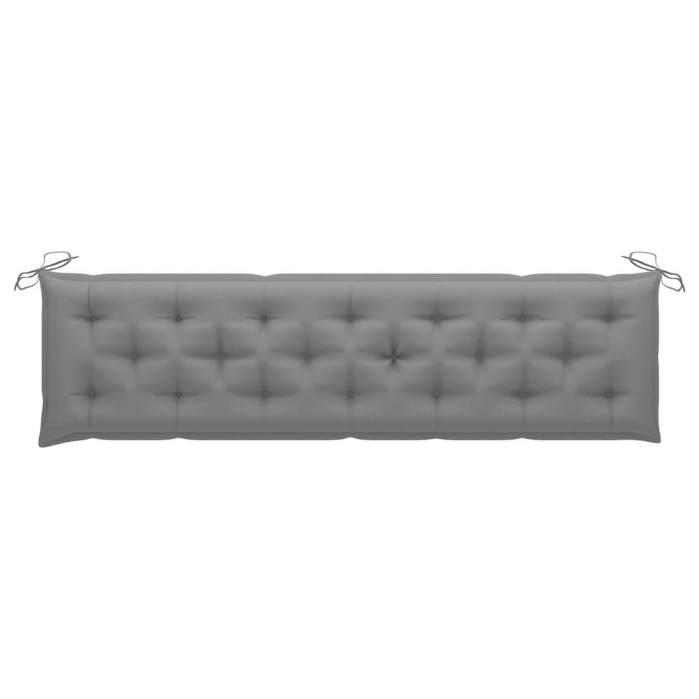 vidaXL Garden Bench Cushion Gray 78.7"x19.7"x2.8" Fabric, 314981