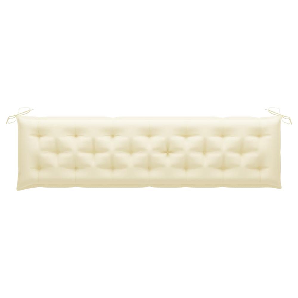 vidaXL Garden Bench Cushion Cream White 78.7"x19.7"x2.8" Fabric, 314982