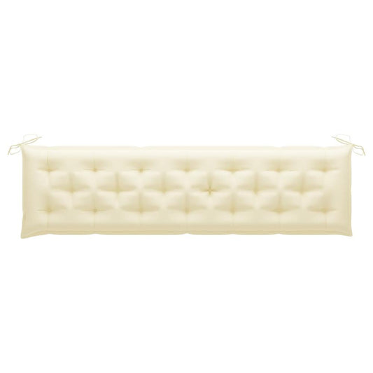 vidaXL Garden Bench Cushion Cream White 78.7"x19.7"x2.8" Fabric, 314982