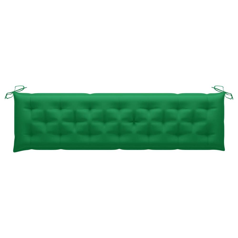 vidaXL Garden Bench Cushion Green 78.7"x19.7"x2.8" Fabric, 314985