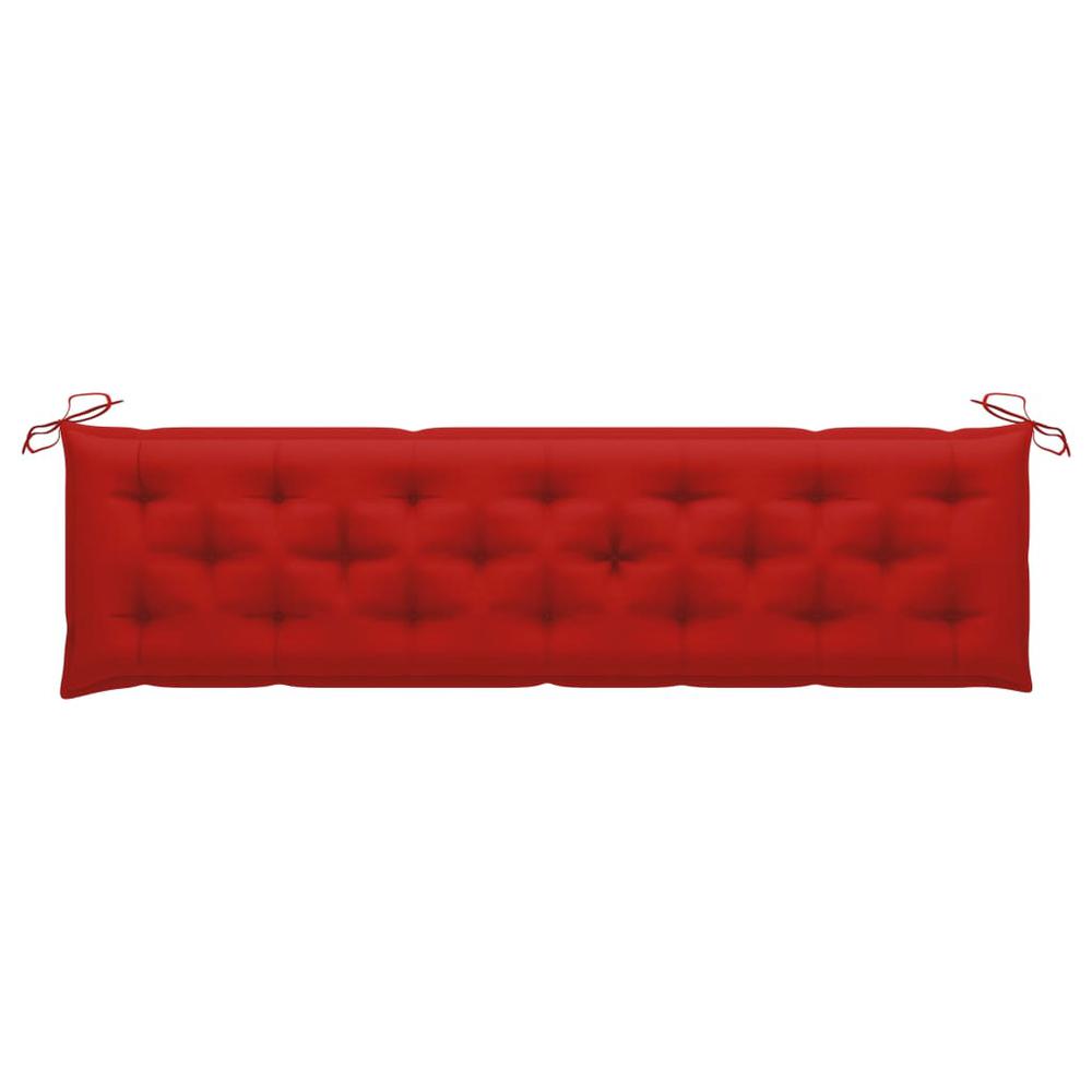 vidaXL Garden Bench Cushion Red 78.7"x19.7"x2.8" Fabric, 314986