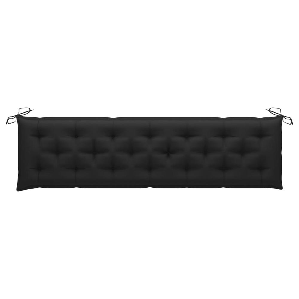 vidaXL Garden Bench Cushion Black 78.7"x19.7"x2.8" Fabric, 314987