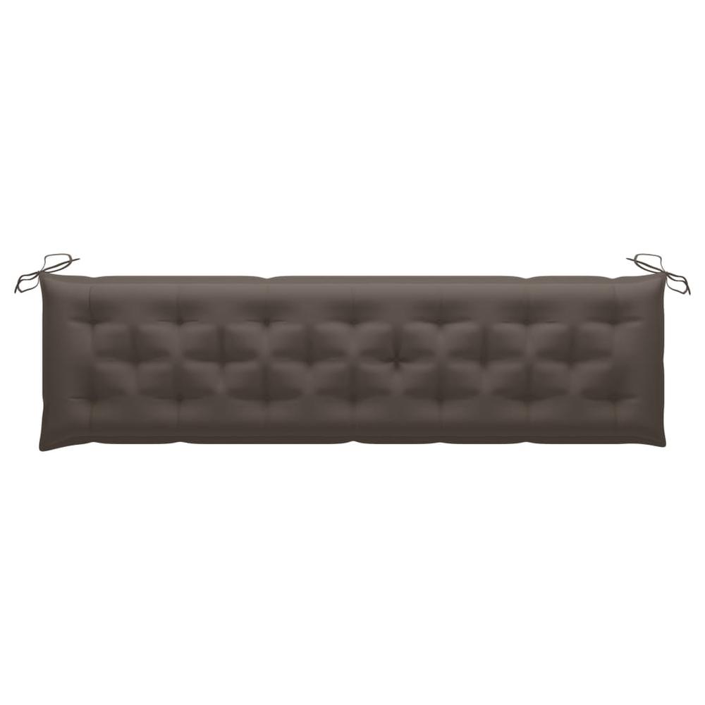 vidaXL Garden Bench Cushion Taupe 78.7"x19.7"x2.8" Fabric, 314988