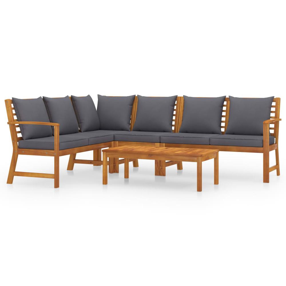 vidaXL 5 Piece Garden Lounge Set with Cushion Solid Acacia Wood 7780