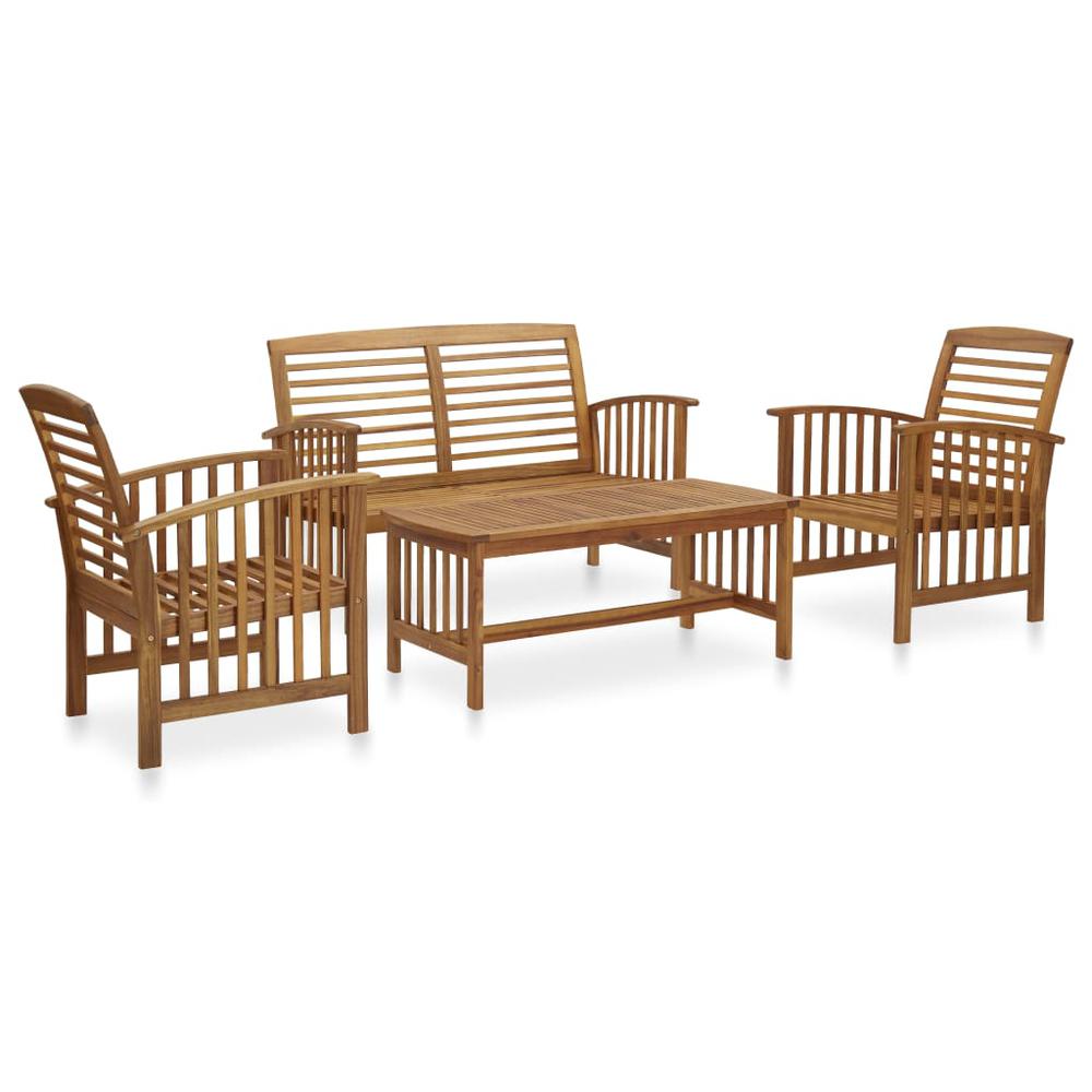 vidaXL 4 Piece Garden Lounge Set Solid Acacia Wood, 3057971