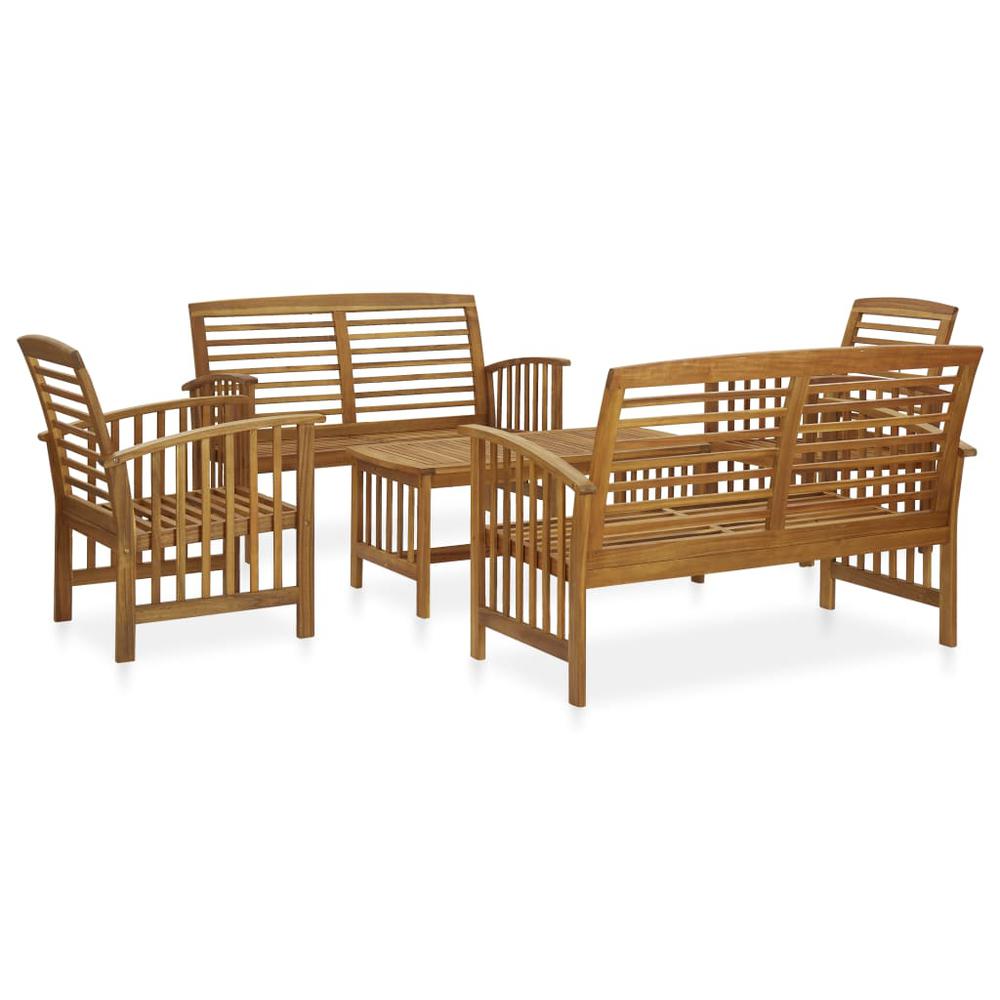 vidaXL 5 Piece Garden Lounge Set Solid Acacia Wood, 3057973