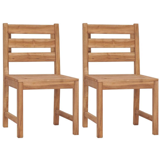 vidaXL Garden Chairs 2 pcs Solid Teak Wood 5614