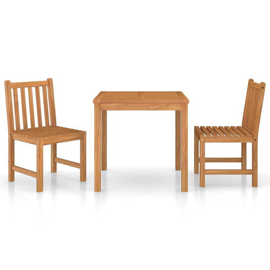 vidaXL 3 Piece Garden Dining Set Solid Teak Wood 9921