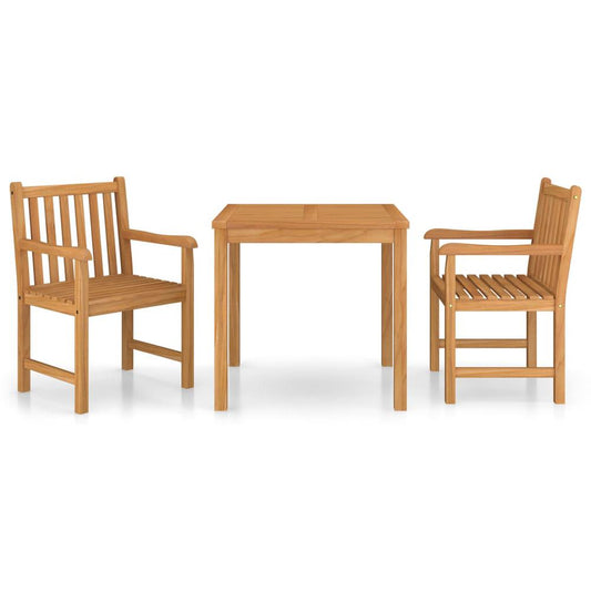 vidaXL 3 Piece Garden Dining Set Solid Teak Wood 9923