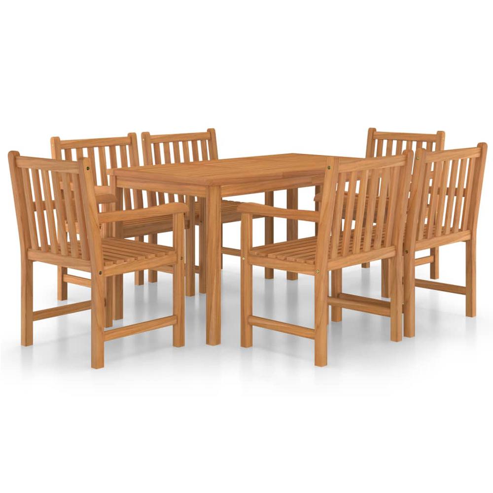 vidaXL 7 Piece Garden Dining Set Solid Teak Wood 9932