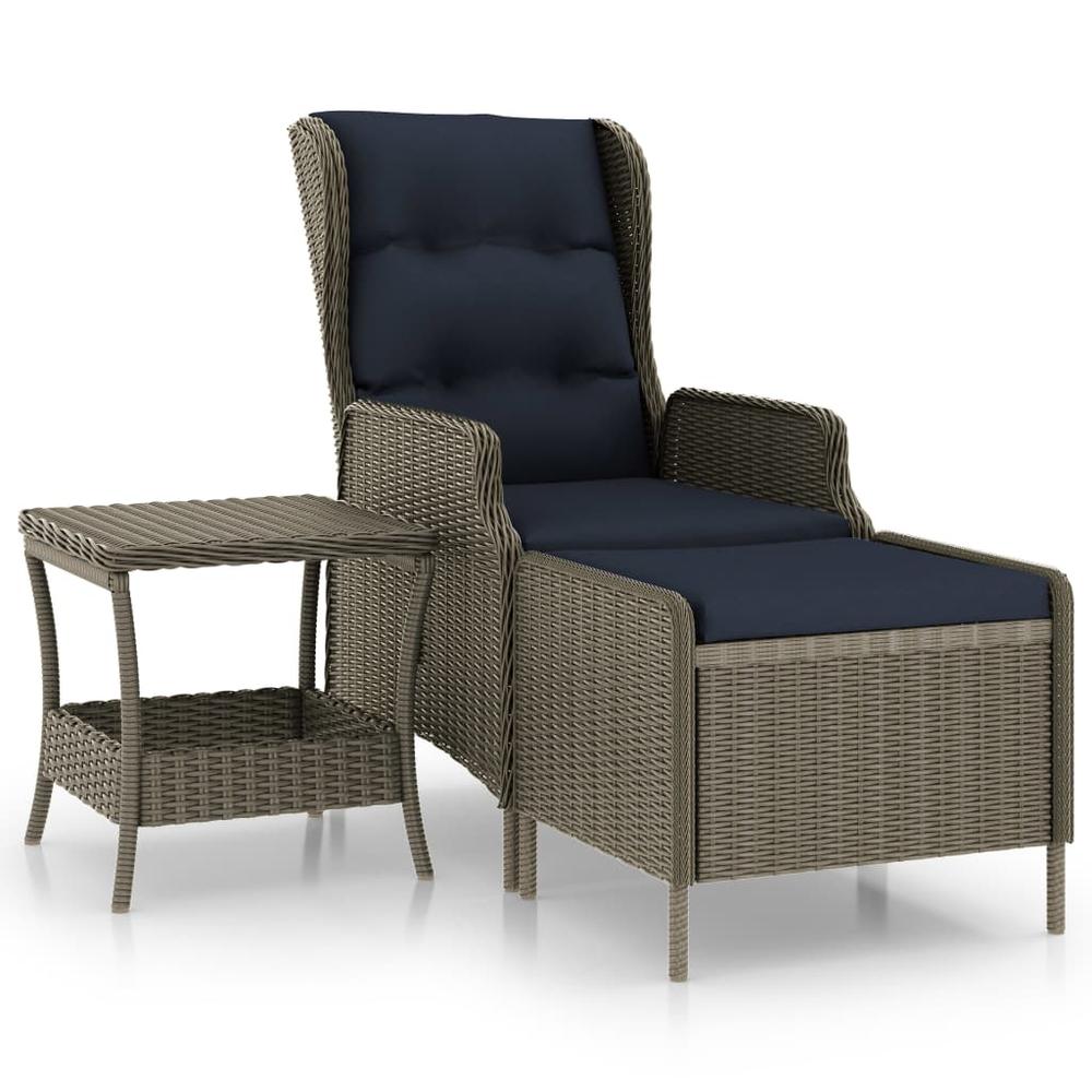 vidaXL 2 Piece Garden Lounge Set with Cushions Poly Rattan Brown 0153