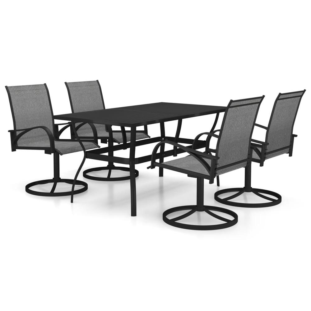 vidaXL 5 Piece Garden Dining Set Textilene and Steel 0283