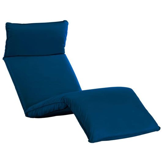 vidaXL Foldable Sunlounger Oxford Fabric Navy Blue 6044