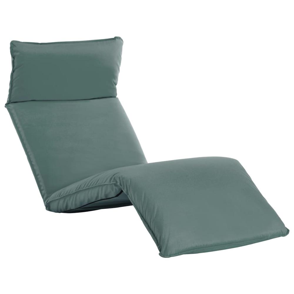 vidaXL Foldable Sunlounger Oxford Fabric Gray 6045