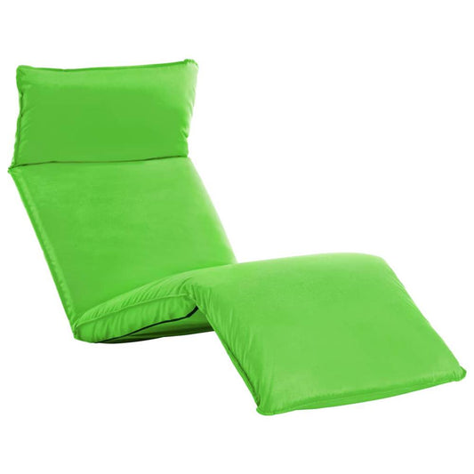 vidaXL Foldable Sunlounger Oxford Fabric Green 6046