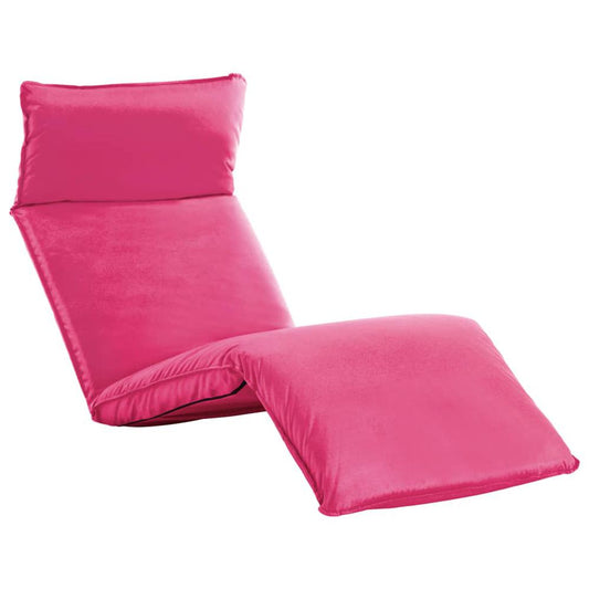 vidaXL Foldable Sunlounger Oxford Fabric Pink 6047