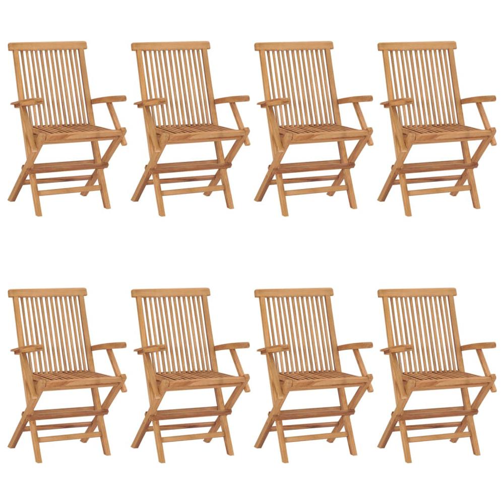 vidaXL Garden Chairs 8 pcs Solid Teak Wood 2888