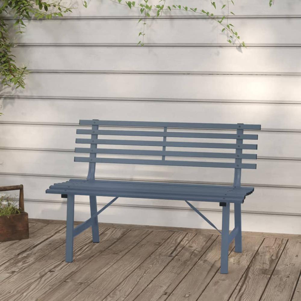 vidaXL Patio Bench 43.3" Steel Gray