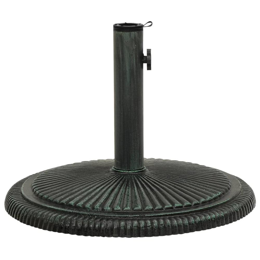 vidaXL Umbrella Base Green 17.7"x17.7"x11.8" Cast Iron