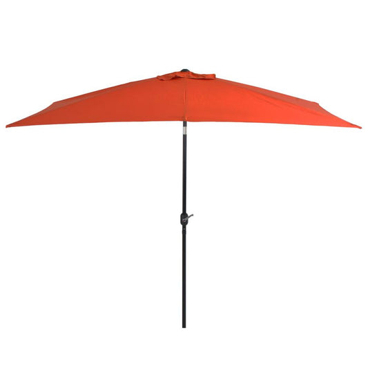 vidaXL Outdoor Parasol with Metal Pole 118"x78.7" Terracotta