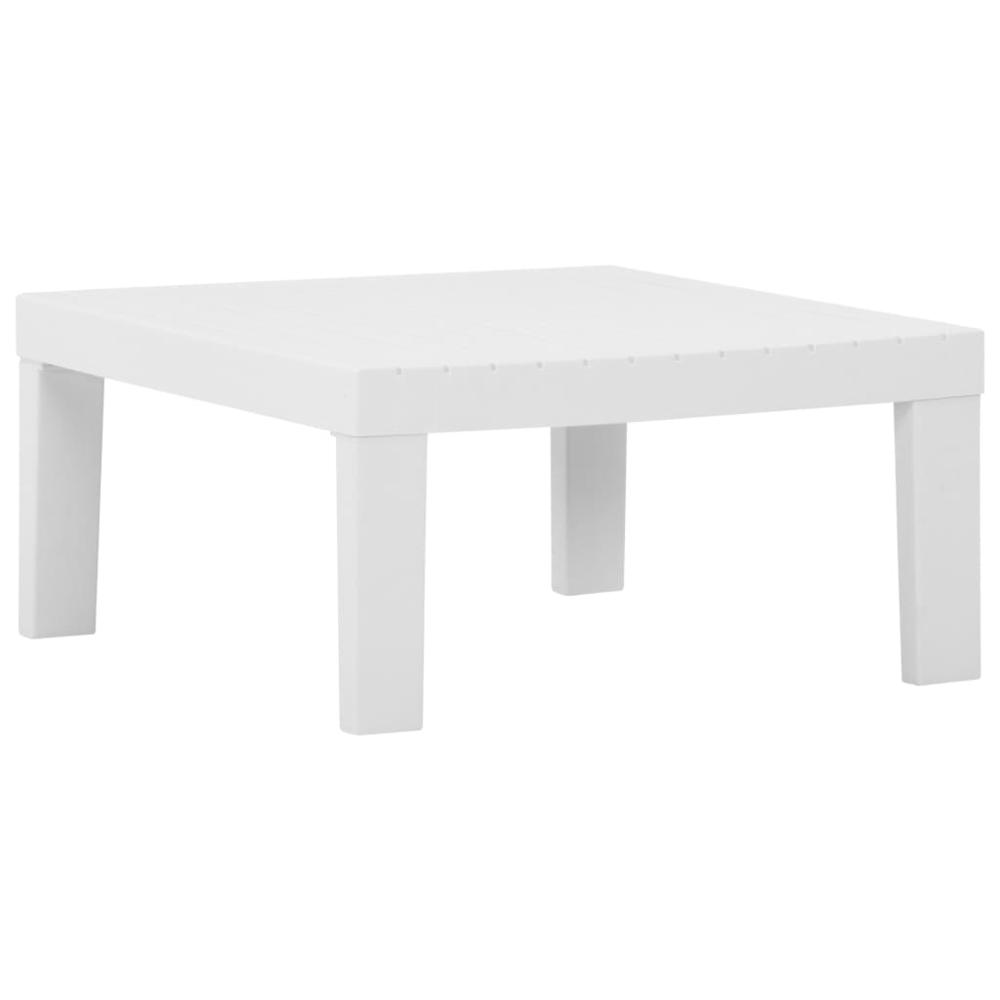 vidaXL Patio Lounge Table Plastic White