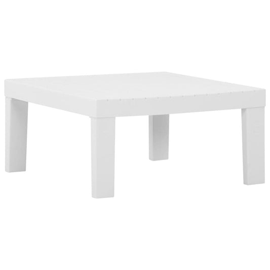 vidaXL Patio Lounge Table Plastic White